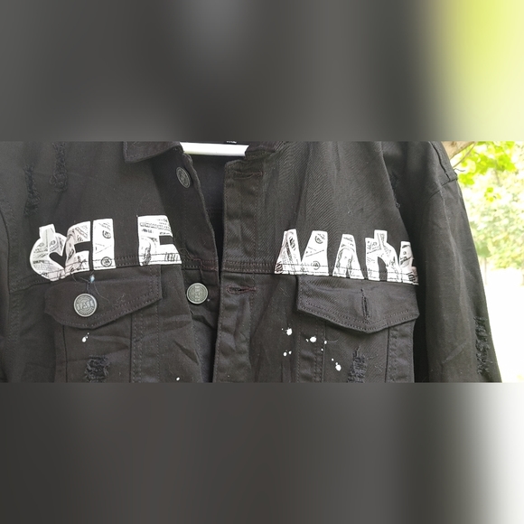 Spark Premium Black Denim "Self Made its all about the Benjamins" SZ.3XL NWOT - Picture 5 of 6